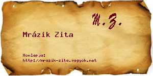 Mrázik Zita névjegykártya